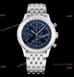 Swiss Grade Breitling Navitimer 1 41mm SS Blue Dial Watch KOR Factory A7750 Movement